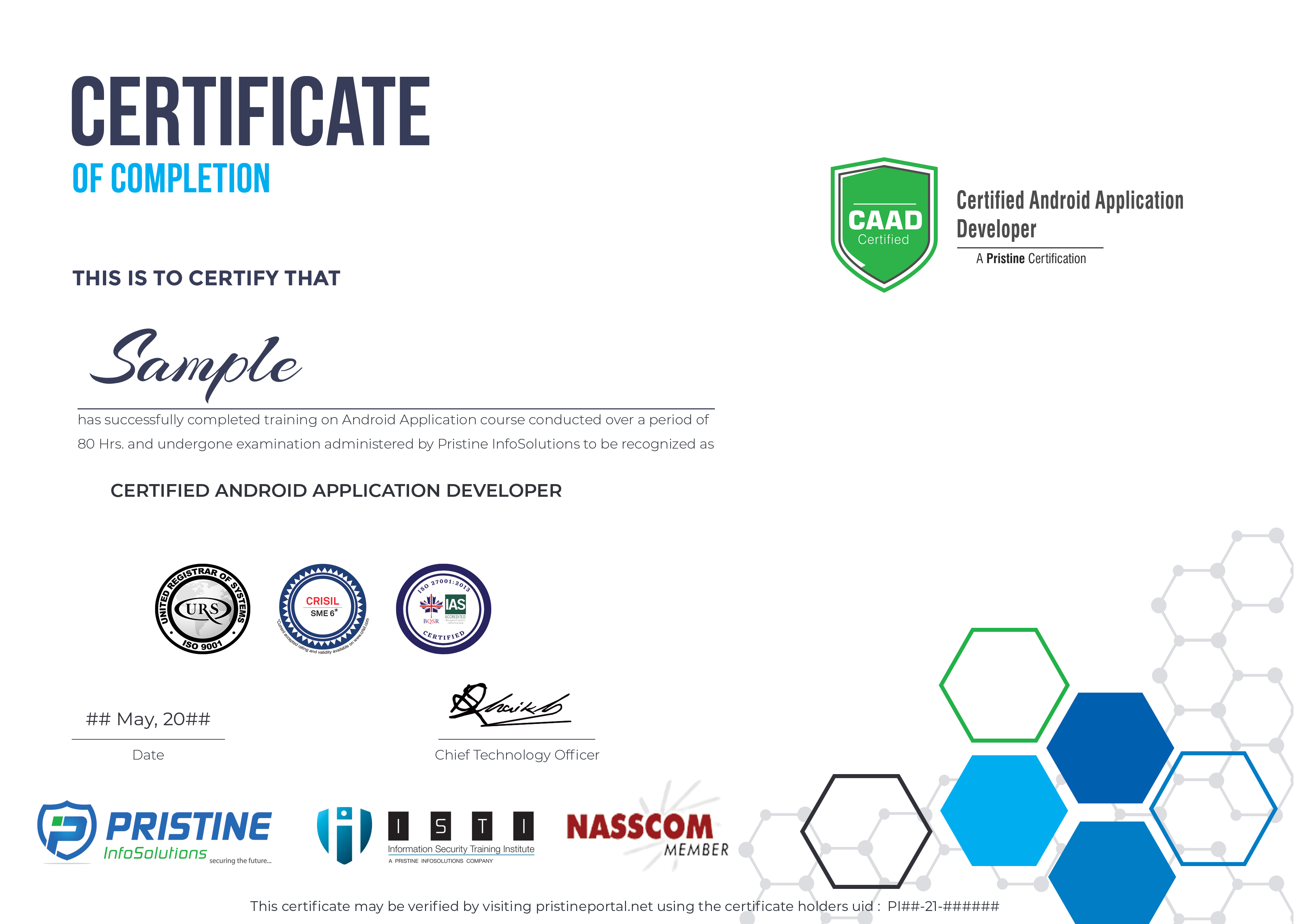 certified android application development sample certificate advanced android course
